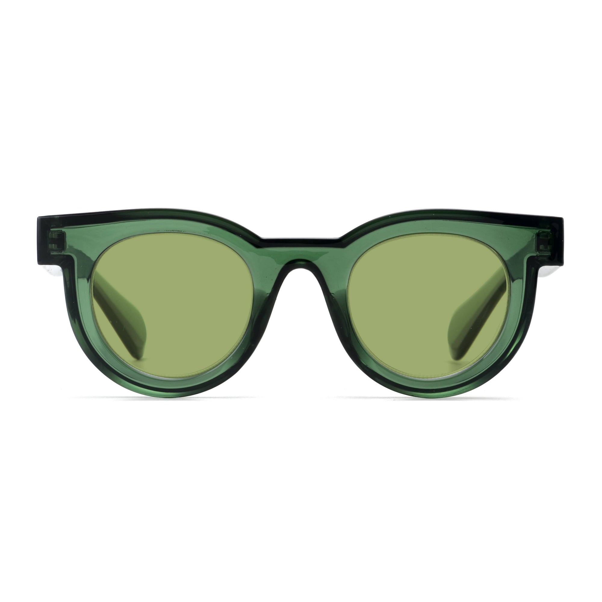 MILO |Transparent Green| Green Lens | Polarized Sunglasses.