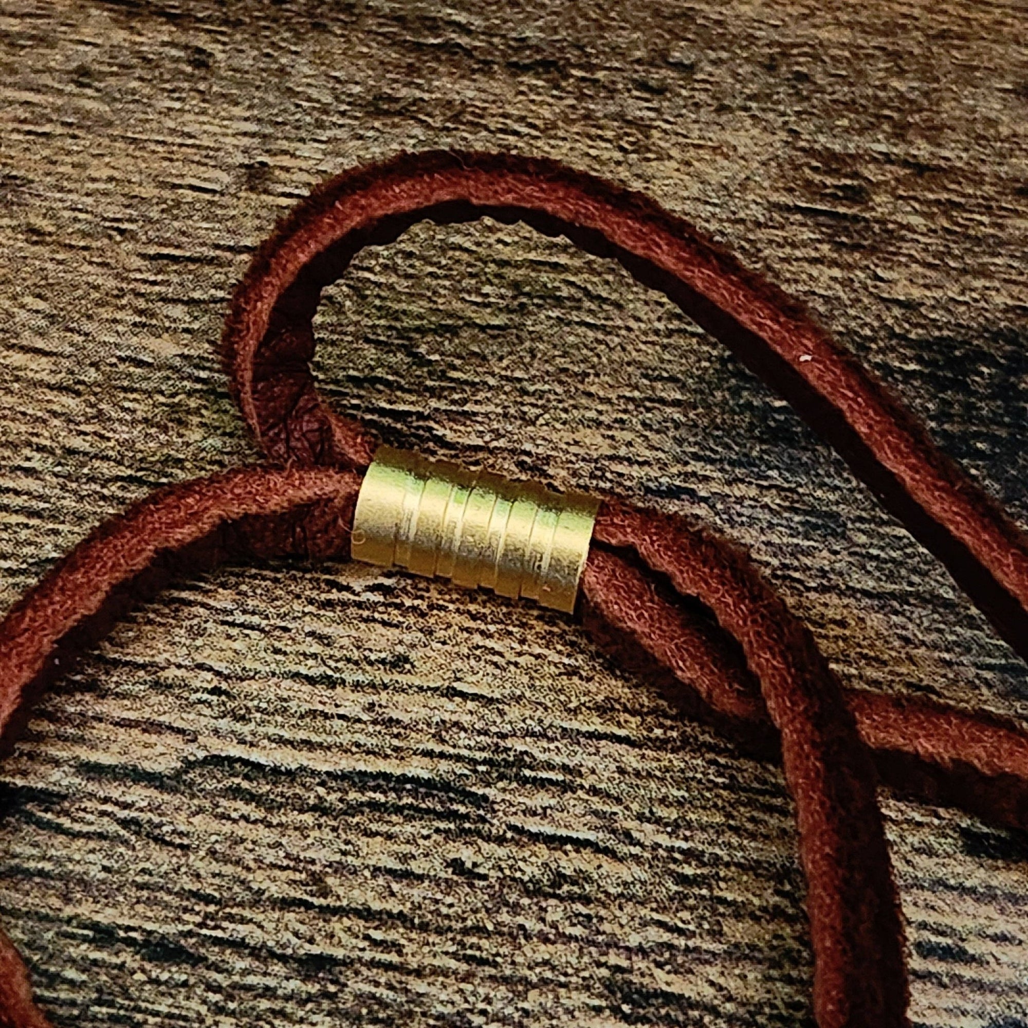 Adjustable Leather Cord Fringe Necklace - Box Turtle