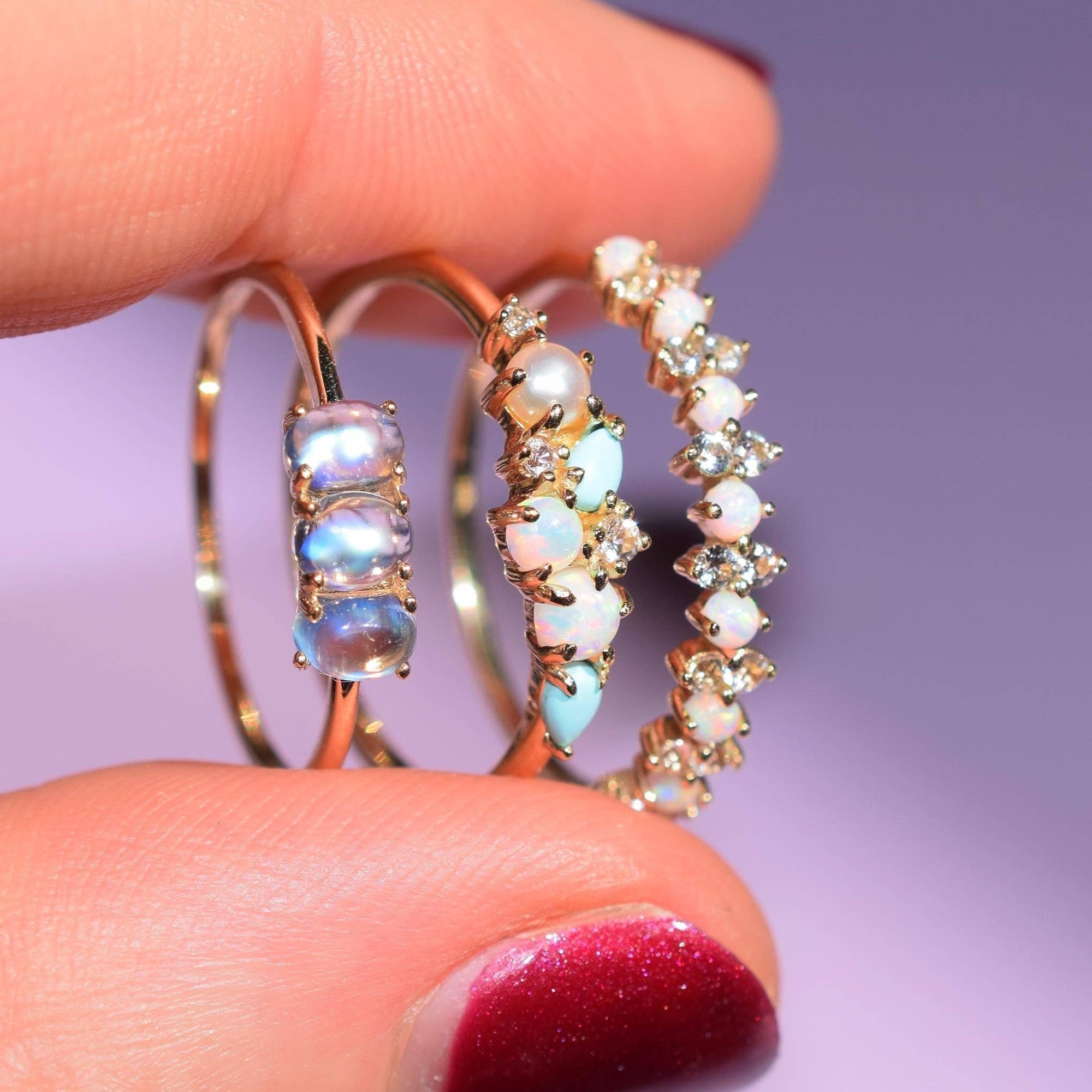 14kt Opal, Pearl & Turquoise Firenze Ring