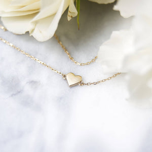 Solid Gold Lovers Heart Bracelet