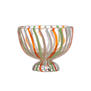 Hand-Painted Blown Glass Bowl