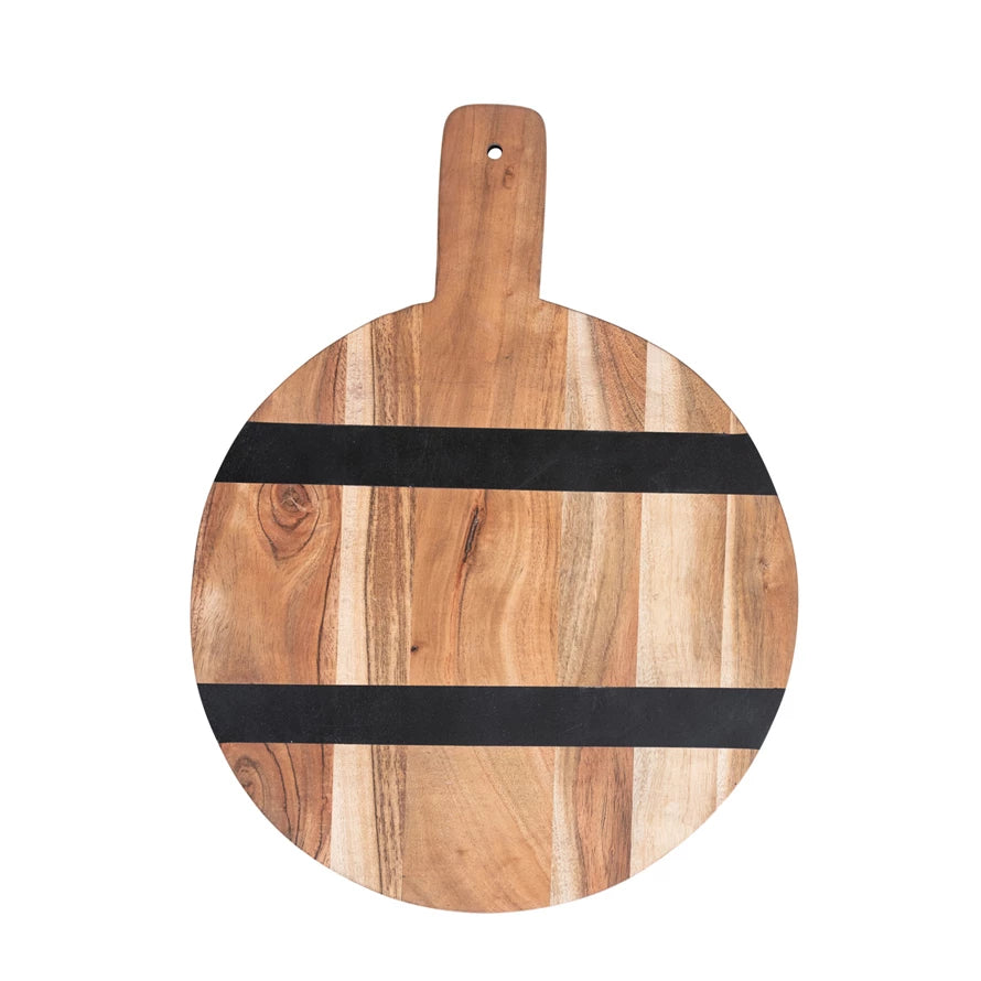 Round Board with Black Stripes