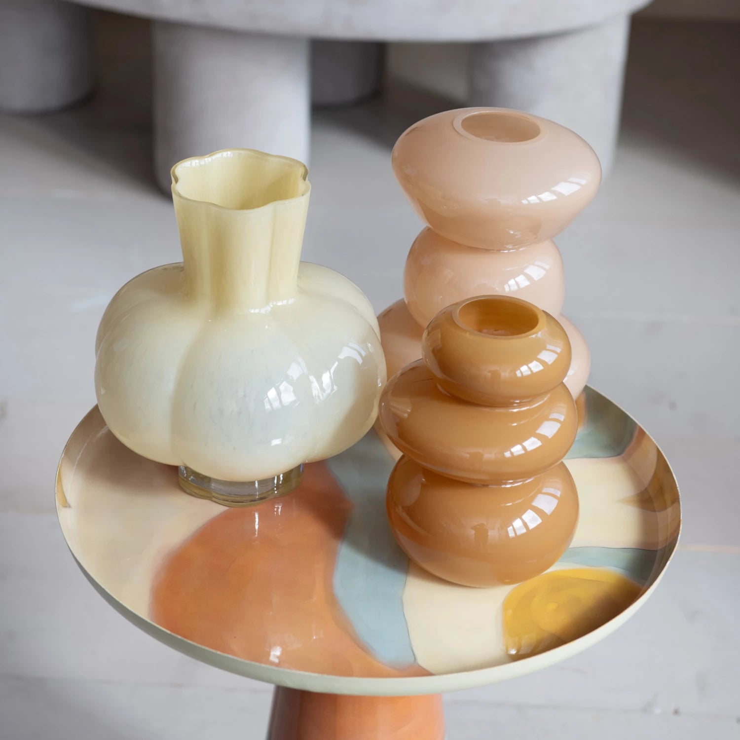 Nude Organic Glass Vase