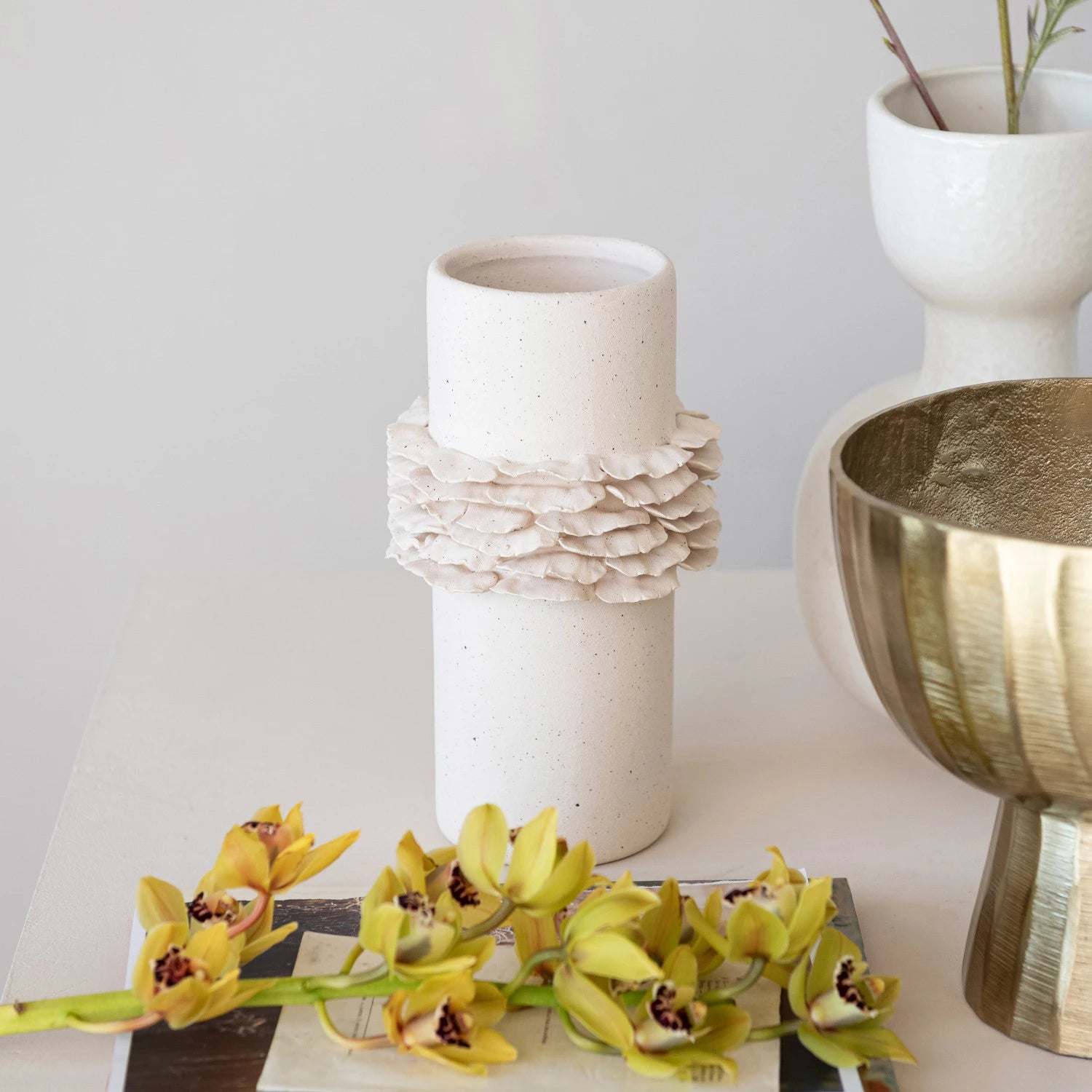 Tall Ruffle Skirt Vase