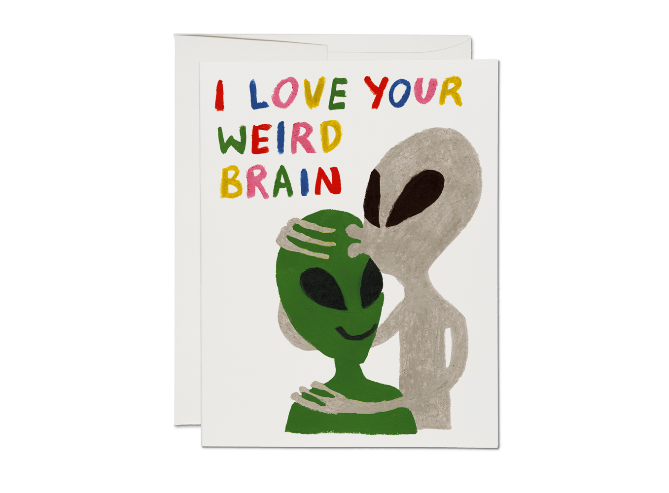 Alien Love greeting card - Box Turtle