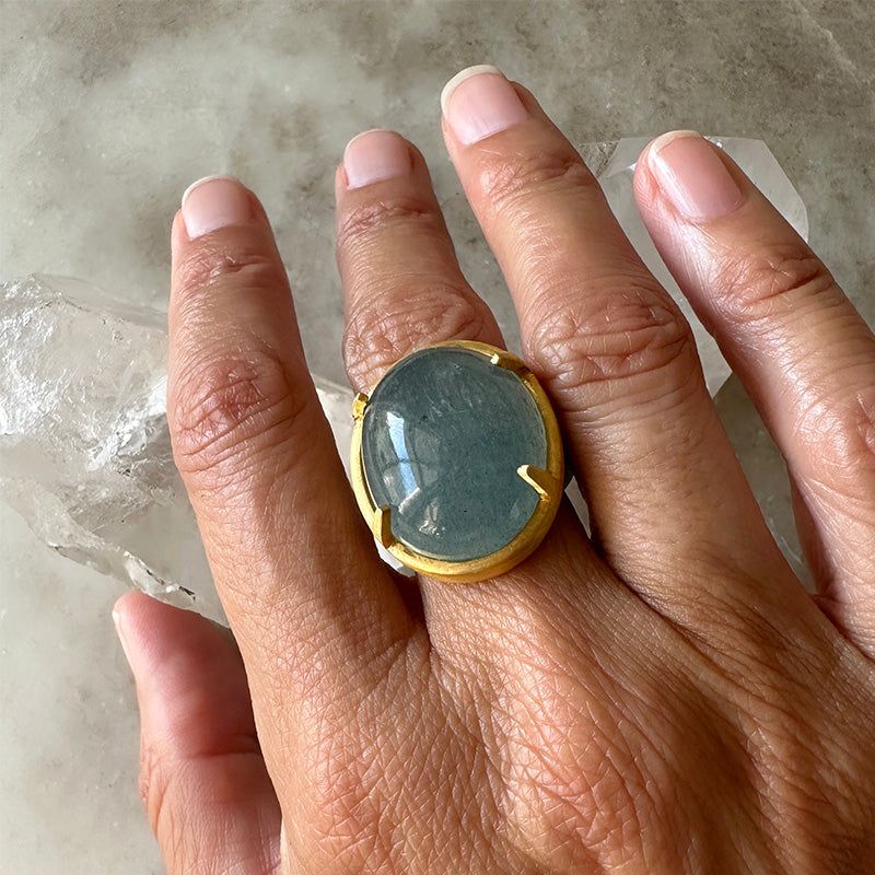 Aline Oceanic Aquamarine Ring - Box Turtle