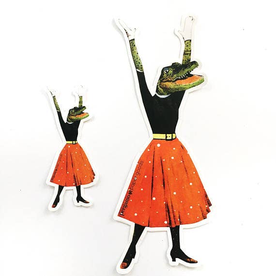 Alligator Lady Vinyl Sticker - Box Turtle