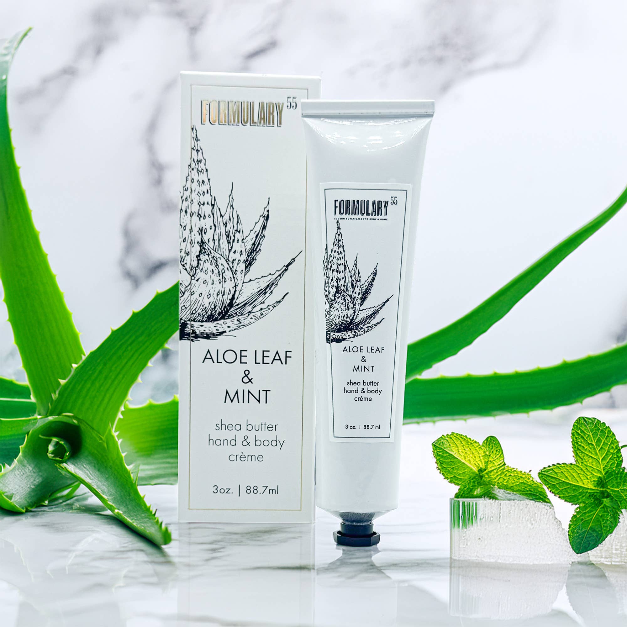Aloe Leaf & Mint - Shea Butter Hand and Body Creme - Box Turtle