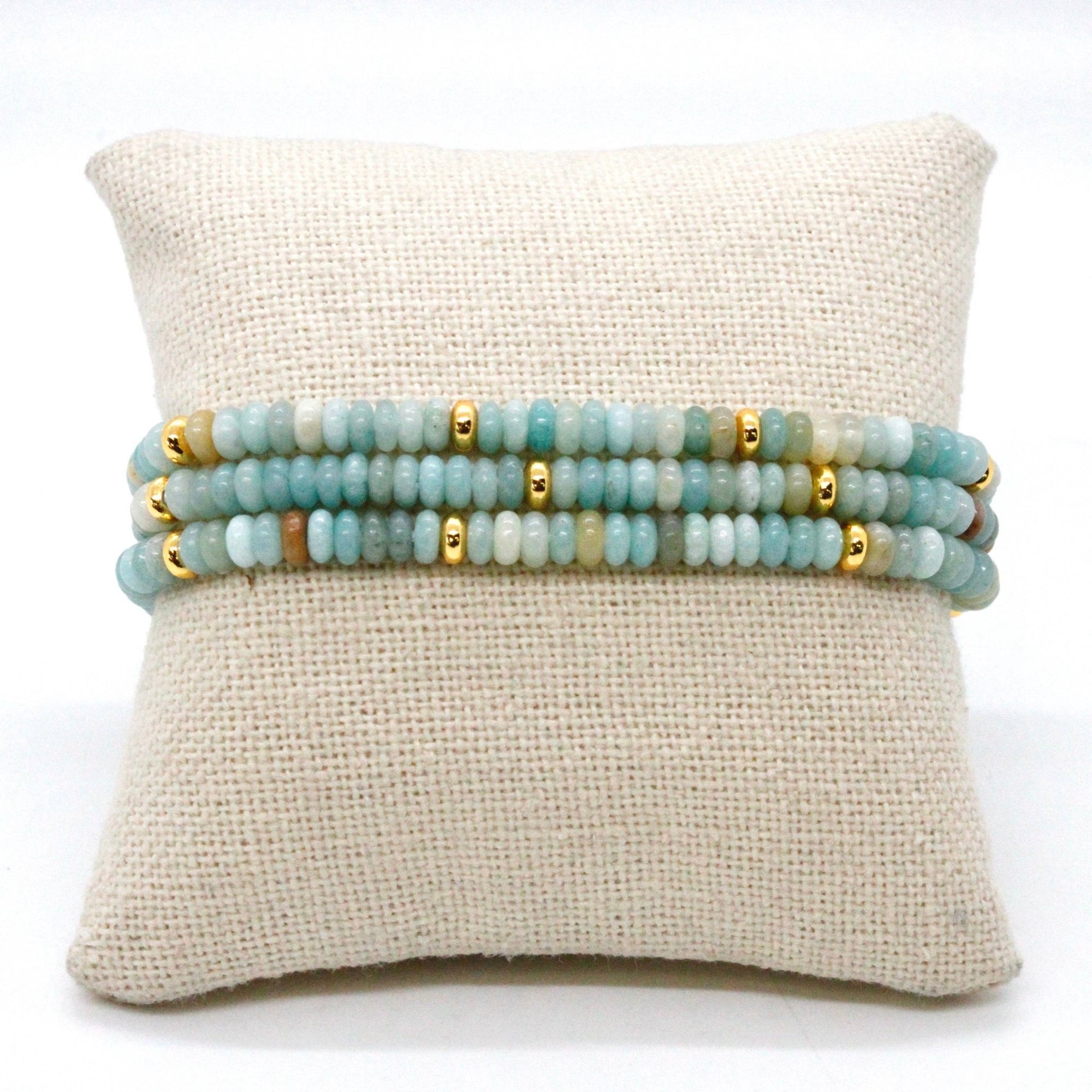Amazonite + Gold Bracelet Bundle - Box Turtle