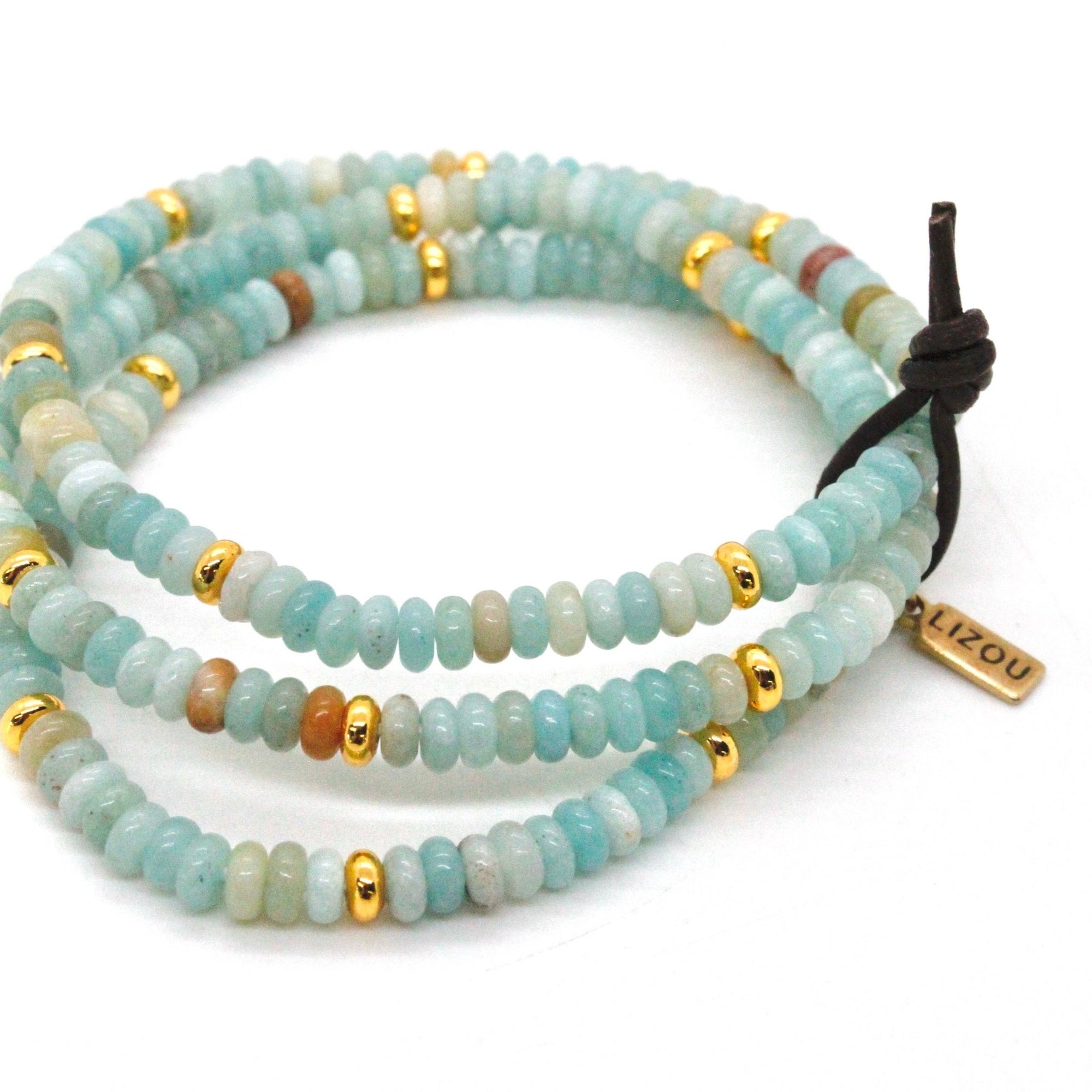 Amazonite + Gold Bracelet Bundle - Box Turtle