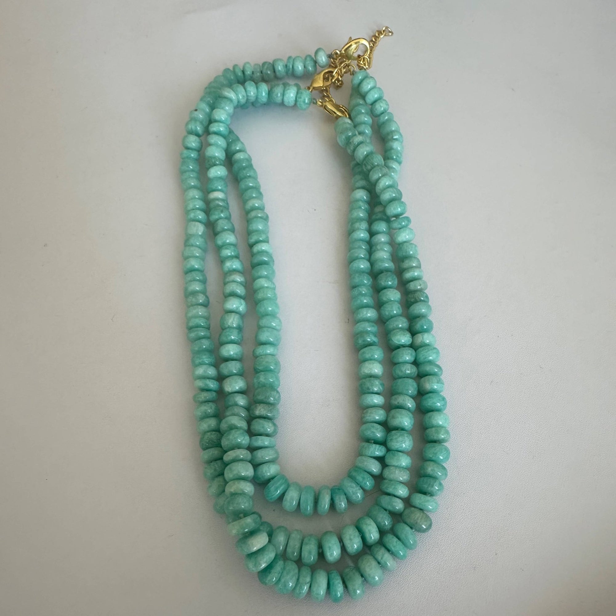 Amazonite Green Chunky Gemstone Necklace - Box Turtle