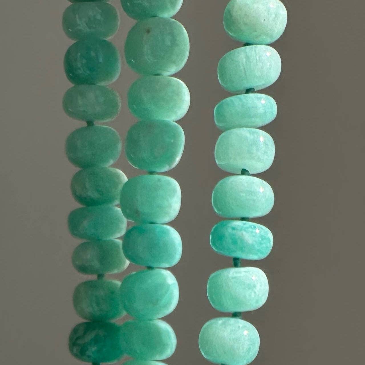 Amazonite Green Chunky Gemstone Necklace - Box Turtle