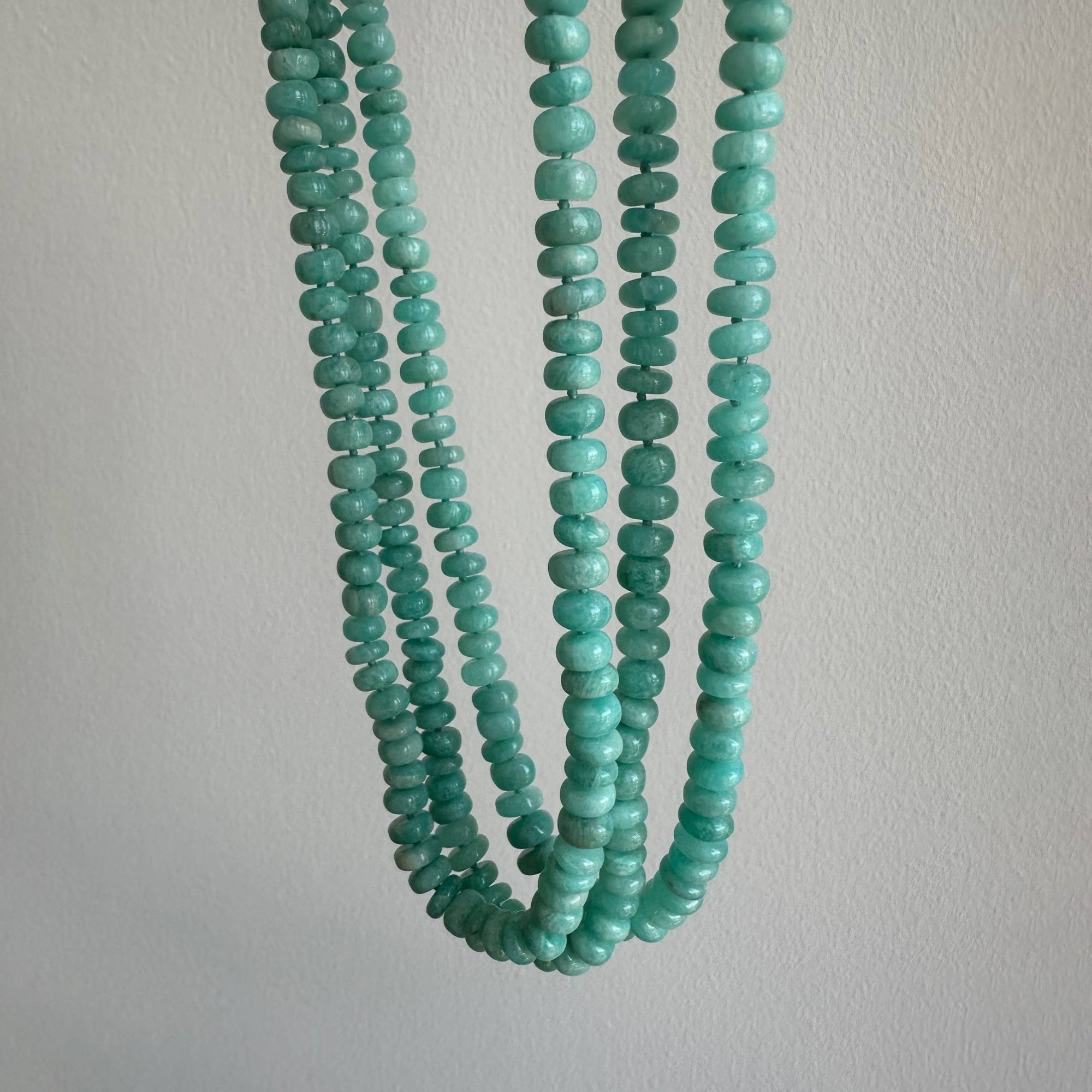 Amazonite Green Chunky Gemstone Necklace - Box Turtle