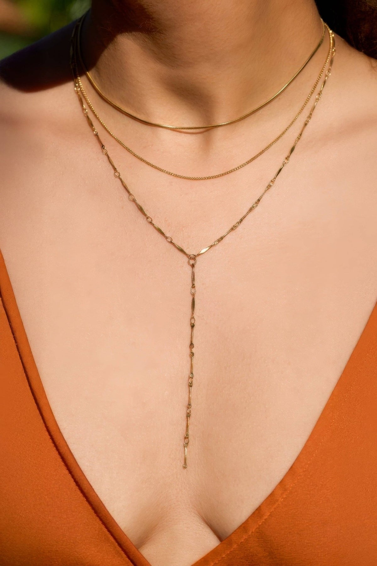 Andrea Layered Necklace - Box Turtle