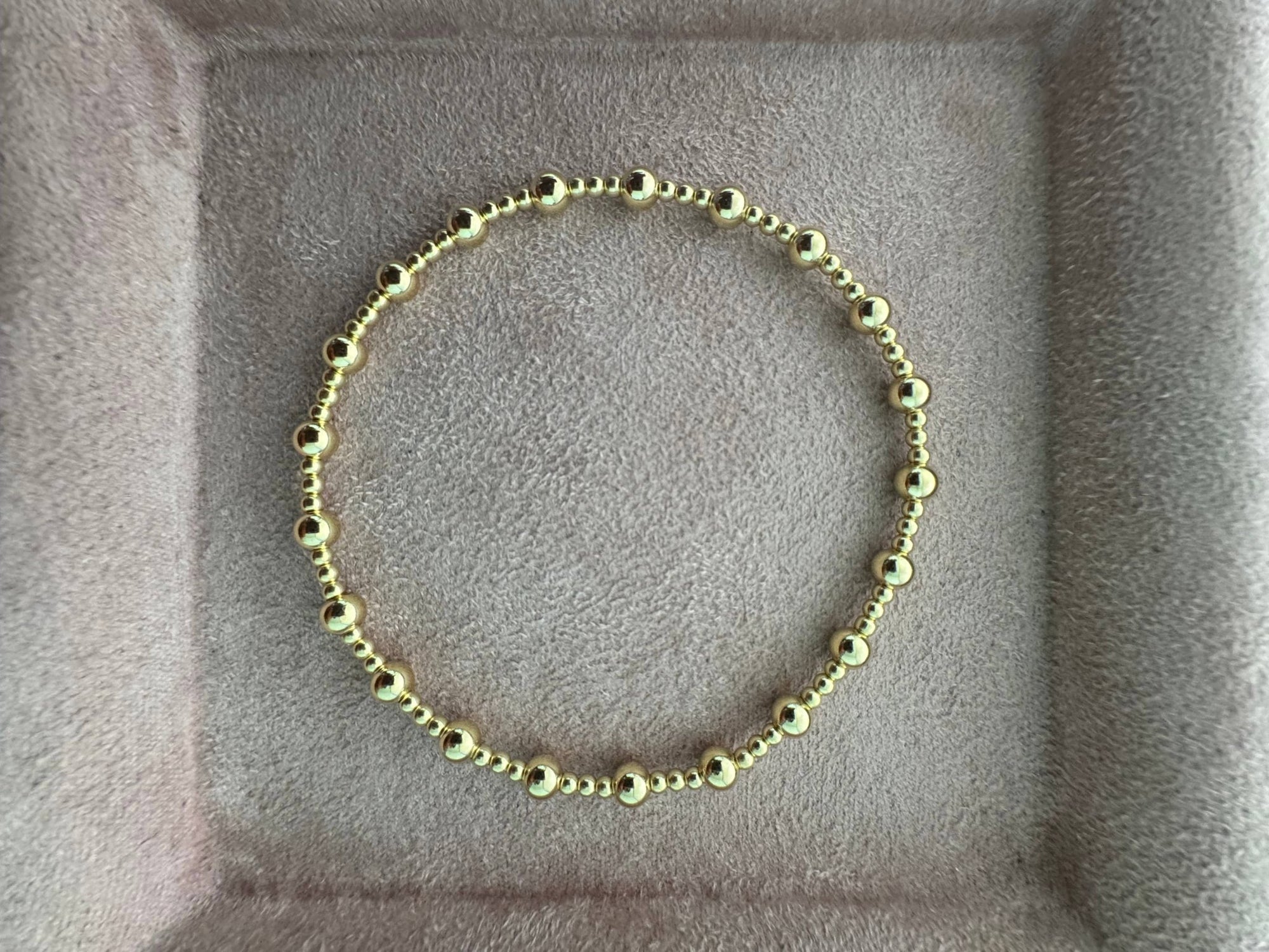 Angelina Gold Beaded Bracelet - Box Turtle
