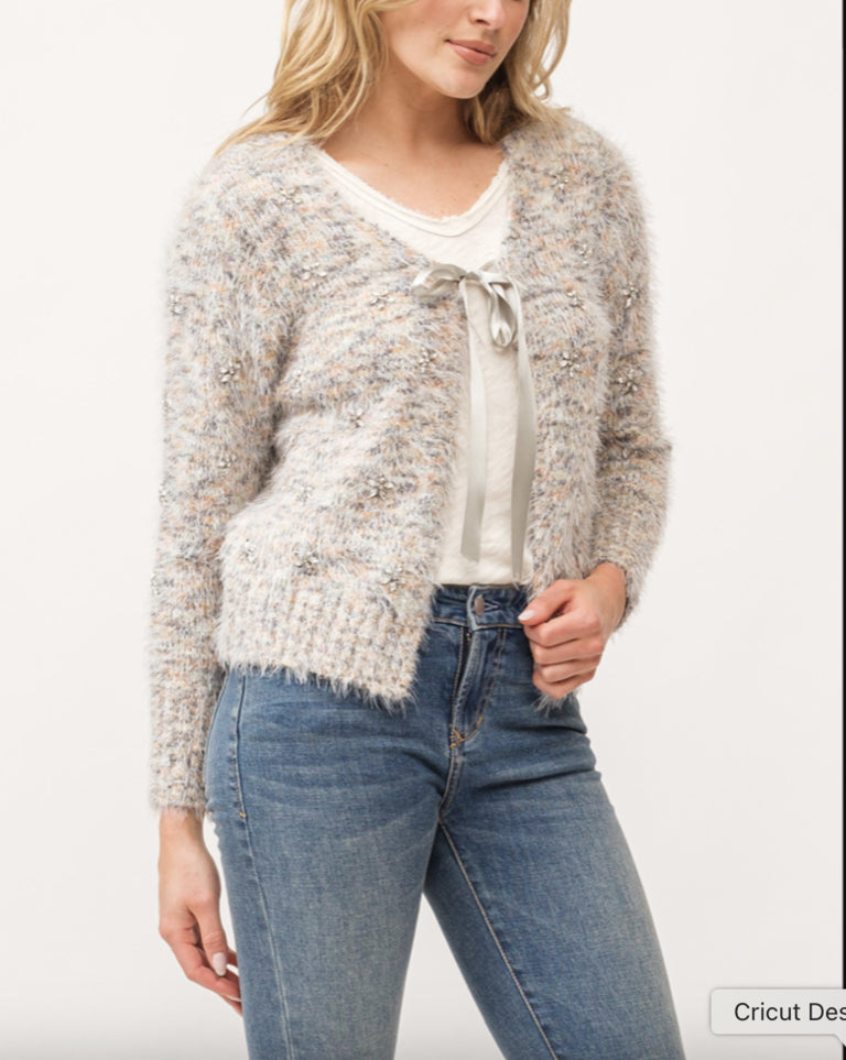 Serafina Cardigan in Snowy Meadow