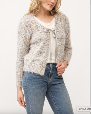 Serafina Cardigan in Snowy Meadow