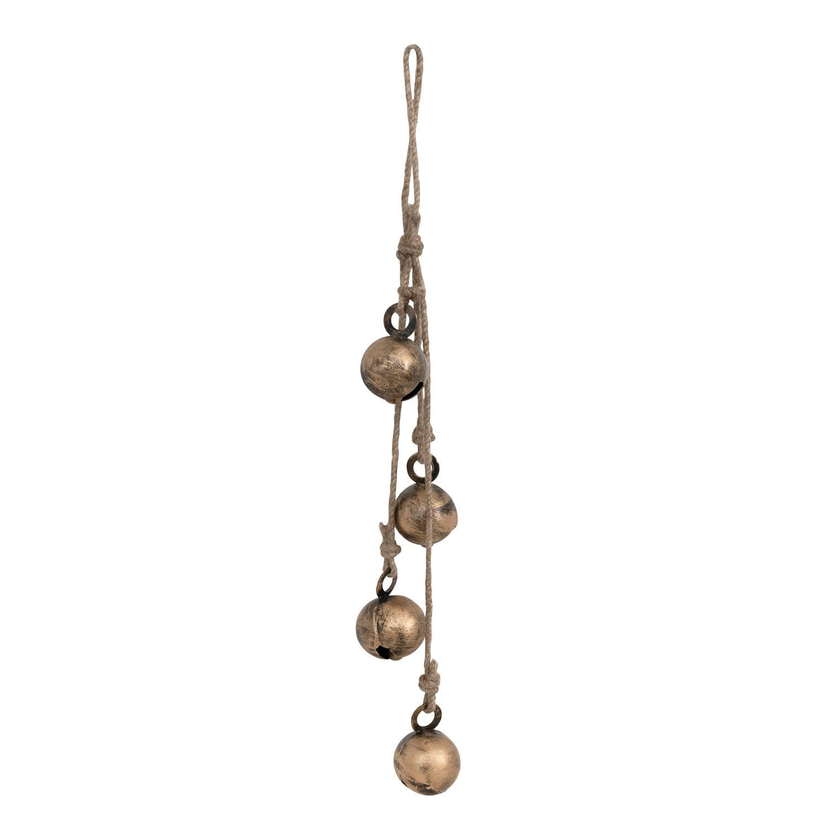 Antique Brass Hanging Jingle Bells - Box Turtle