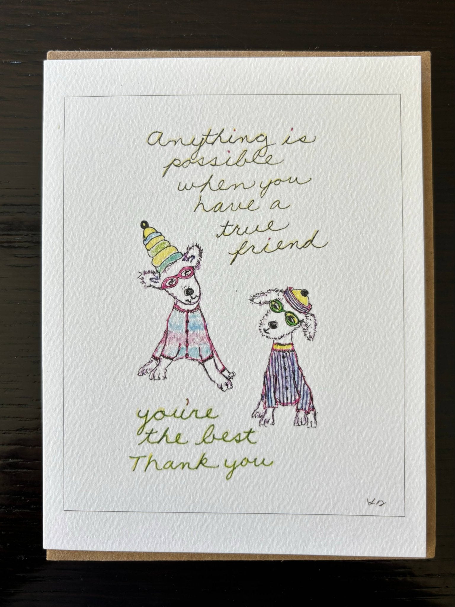 Anything is Possible True Friend Dog Card - Box Turtle