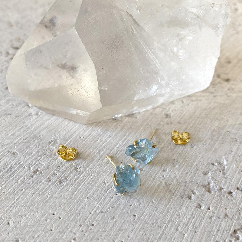 Aquamarine Stud Earrings