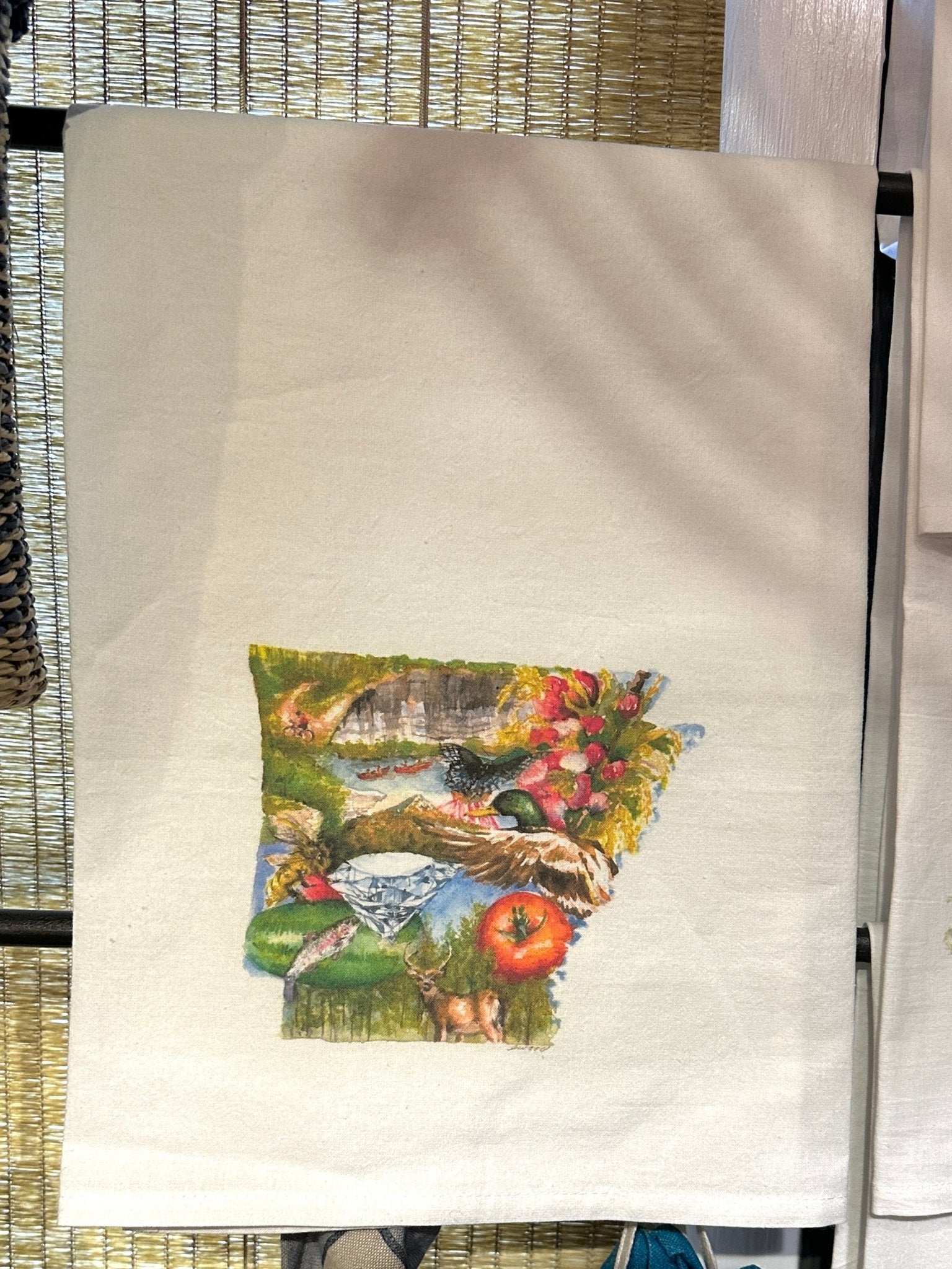 Arkansas Icons Tea Towel - Box Turtle
