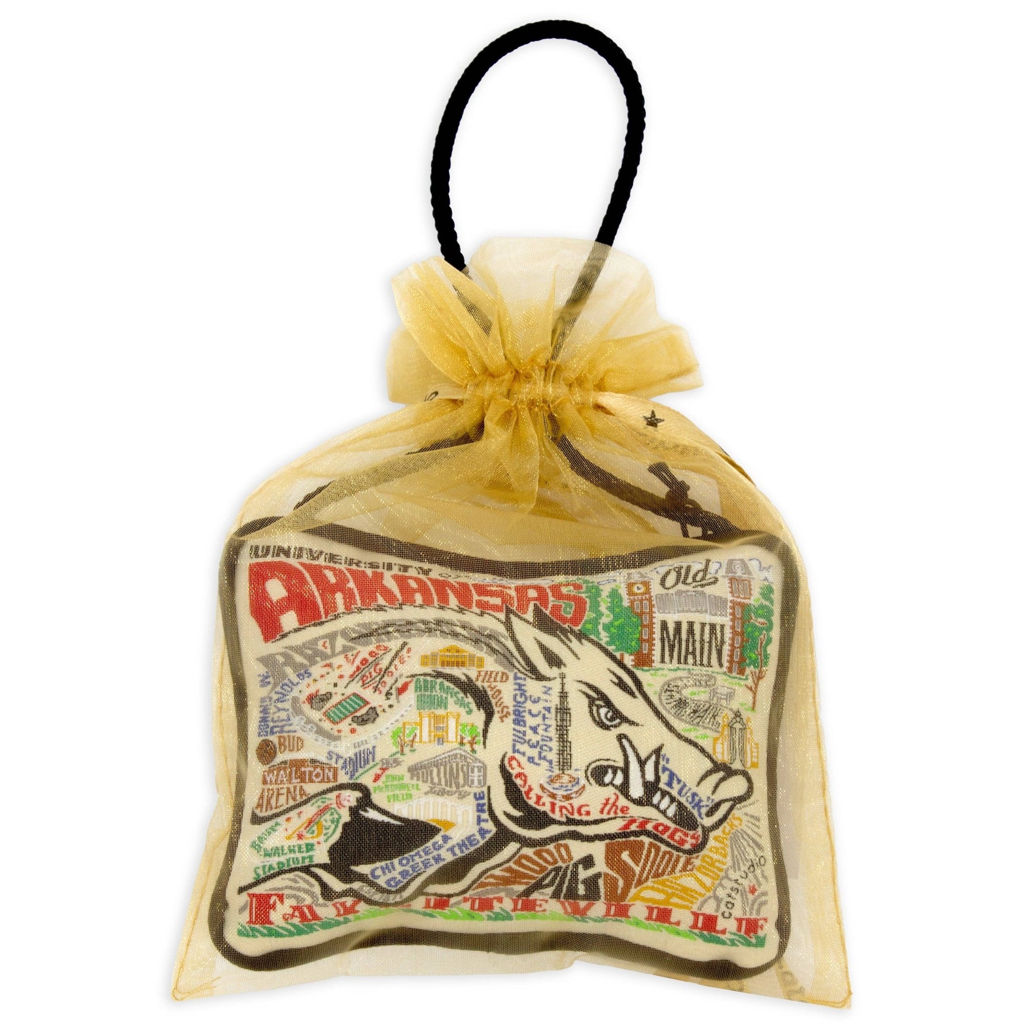 Arkansas, University of Collegiate Mini Pillow Ornament - Box Turtle