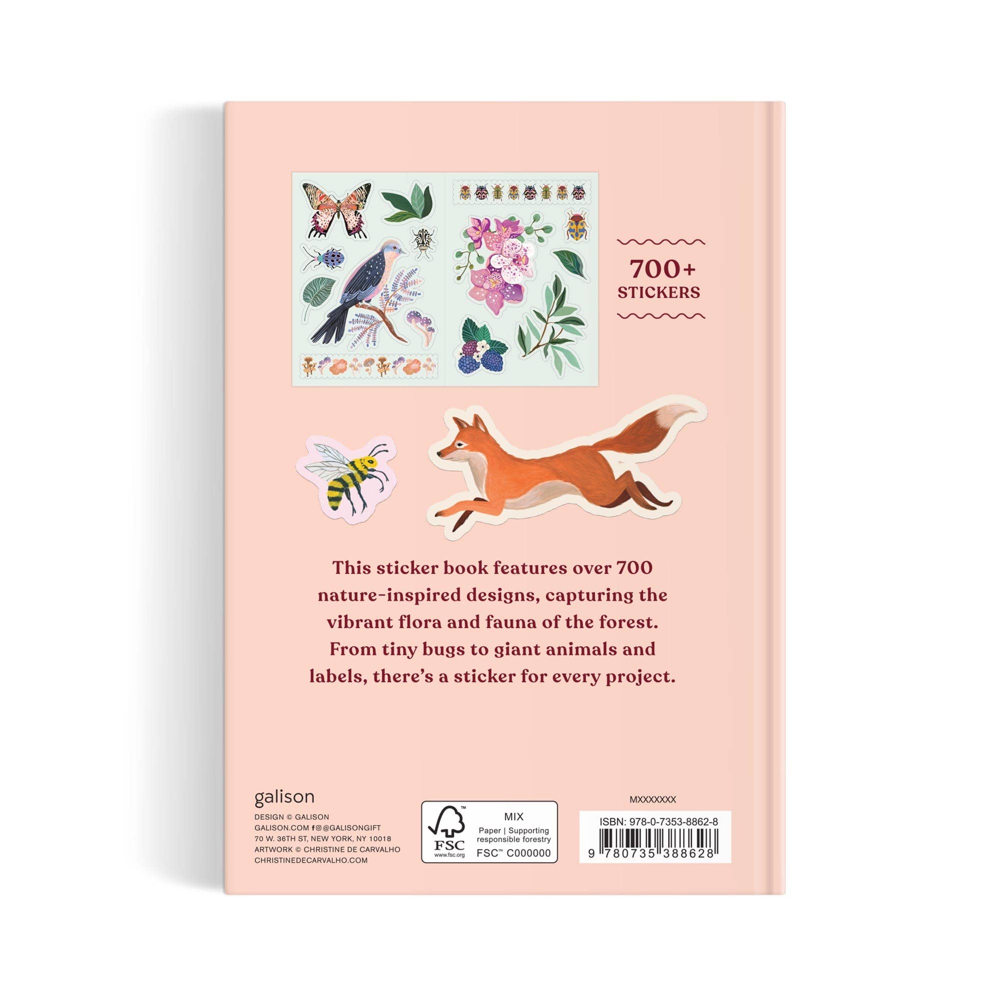 Art of the Forest 100 Page Sticker Book - Box Turtle