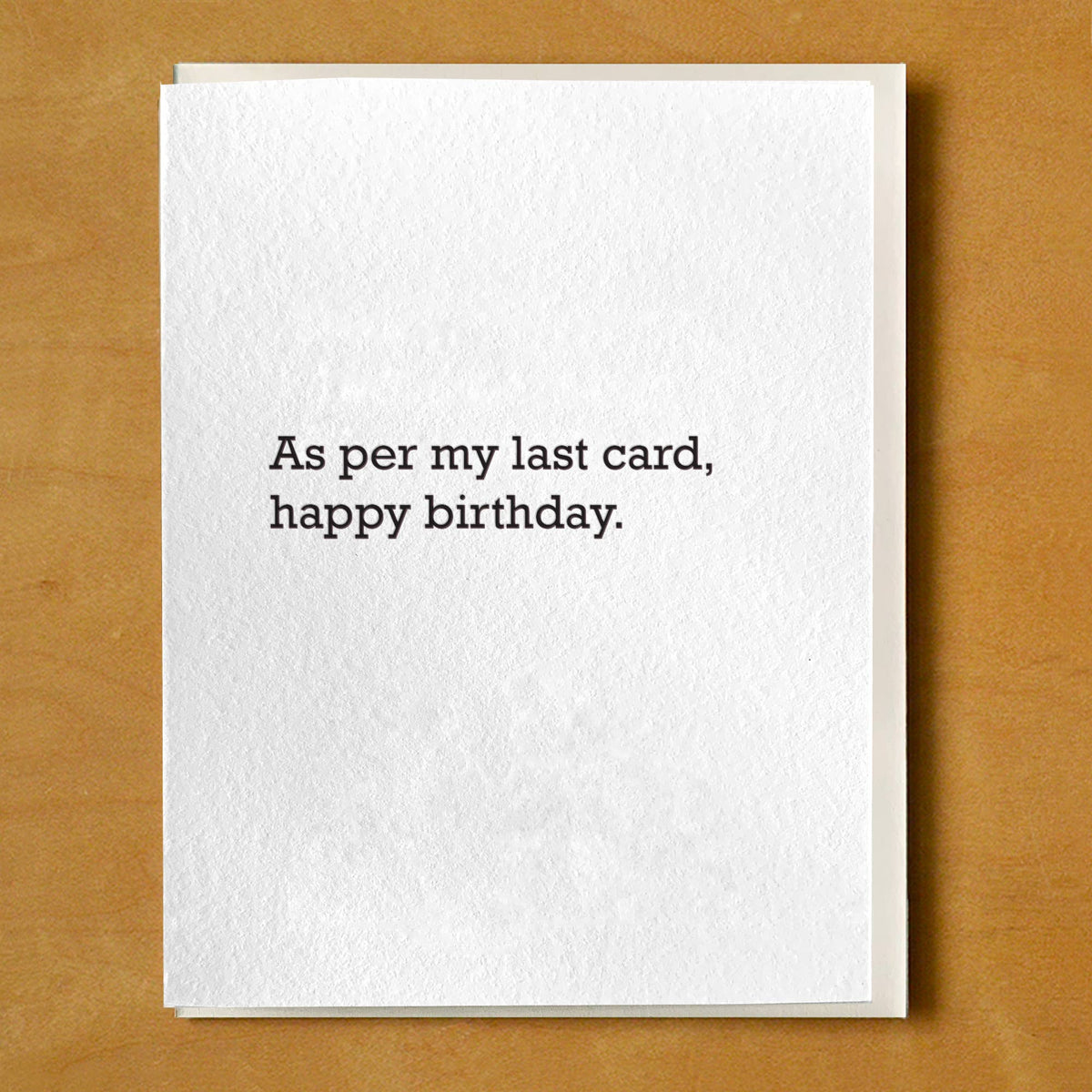 As Per My Last Card Happy Birthday Card - Box Turtle