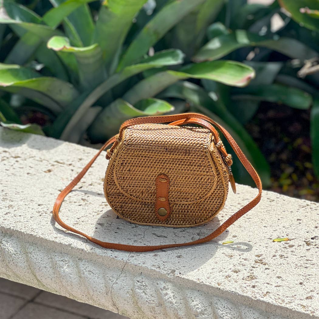 Ata Vine Saddle Bag Crossbody Bag - Box Turtle