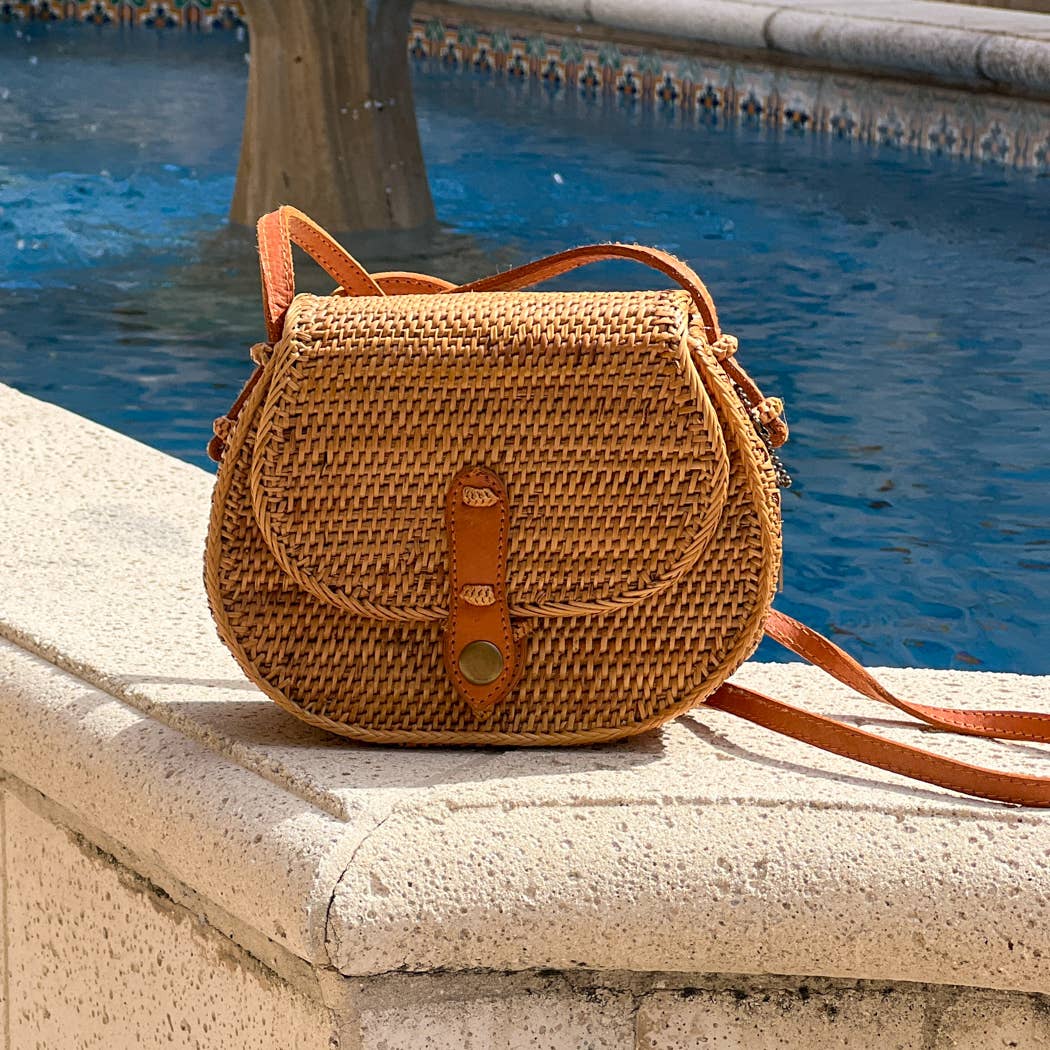 Ata Vine Saddle Bag Crossbody Bag - Box Turtle