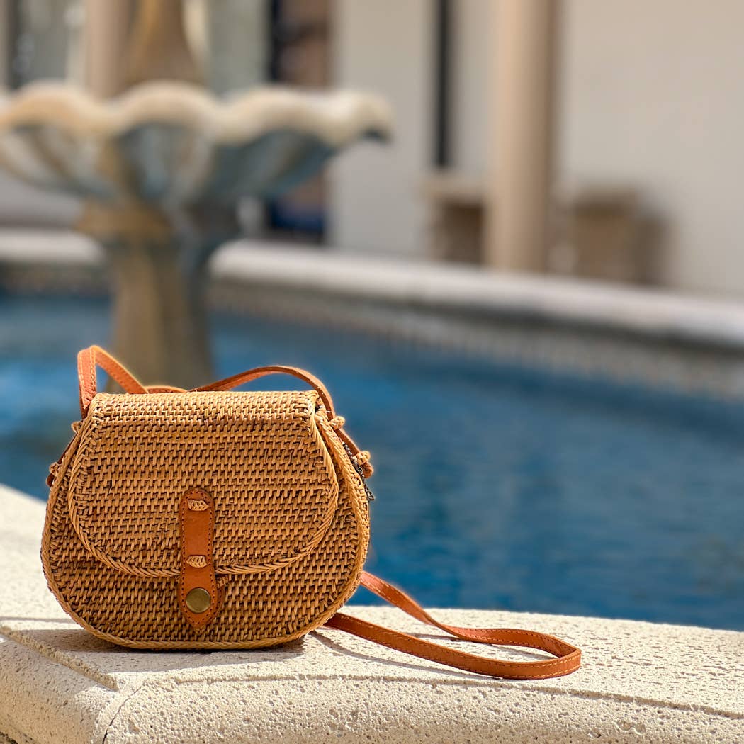 Ata Vine Saddle Bag Crossbody Bag - Box Turtle