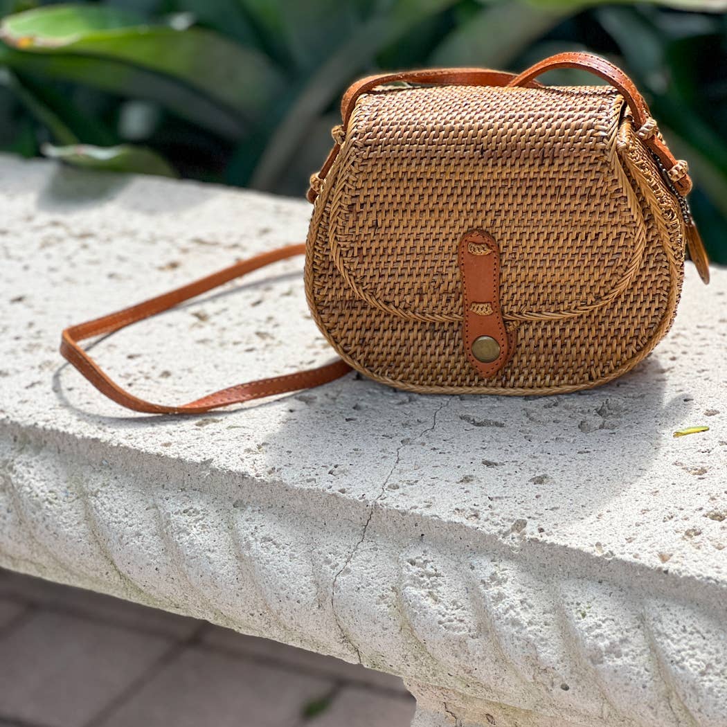 Ata Vine Saddle Bag Crossbody Bag - Box Turtle