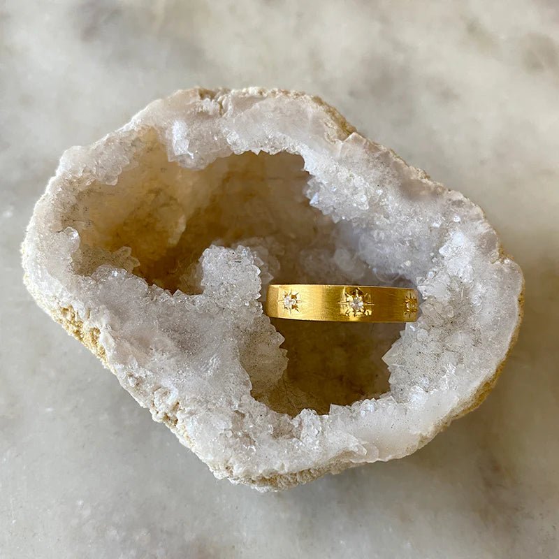 Azha Golden Moonstone Ring - Box Turtle