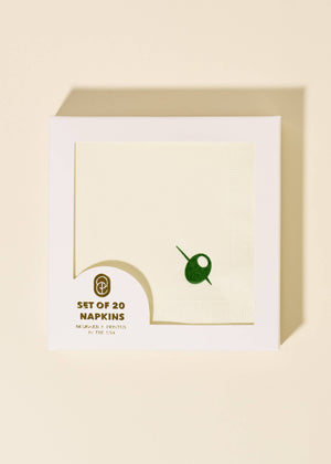 Olive Cocktail Napkins