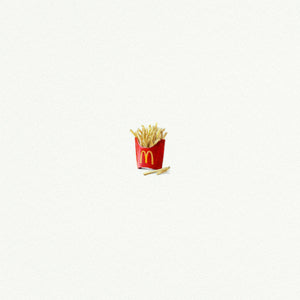 McDonald's Fries Miniature Watercolor Print