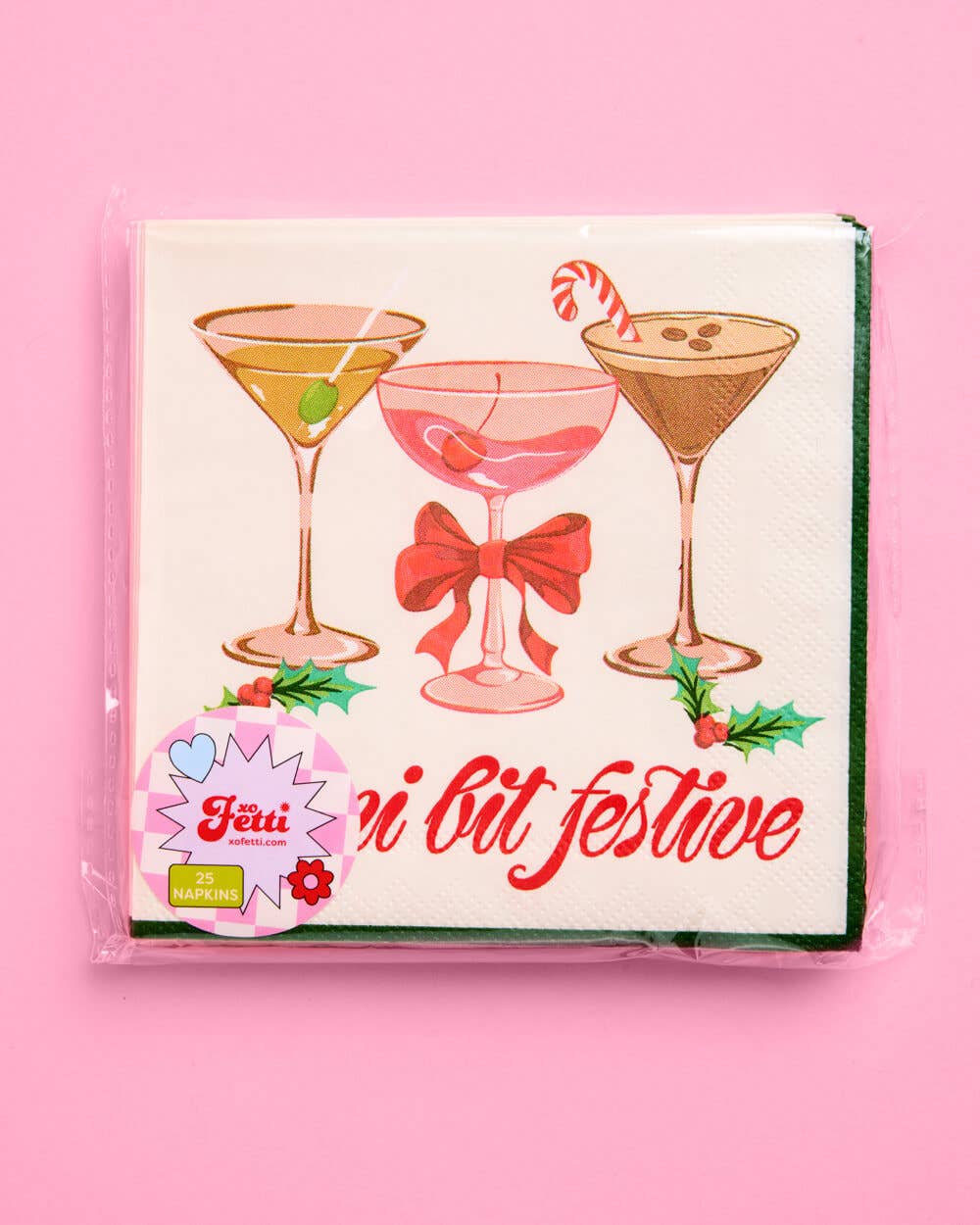 Christmas Cocktail Napkins "Tini Bit Festive"