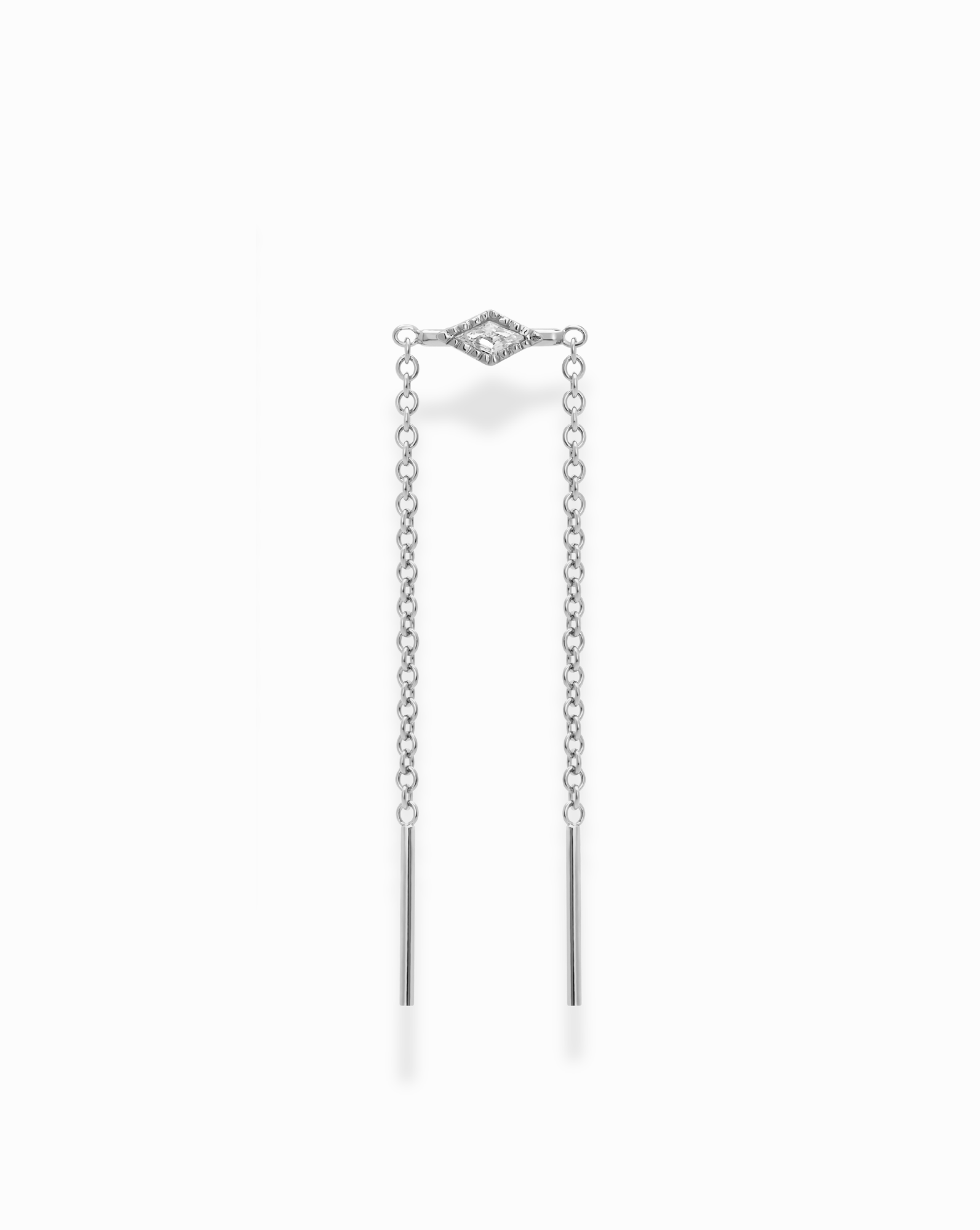 Rhodium Nicole Kite Threader Earring