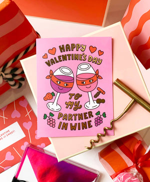 Partner In Wine Valentine's Day Card
