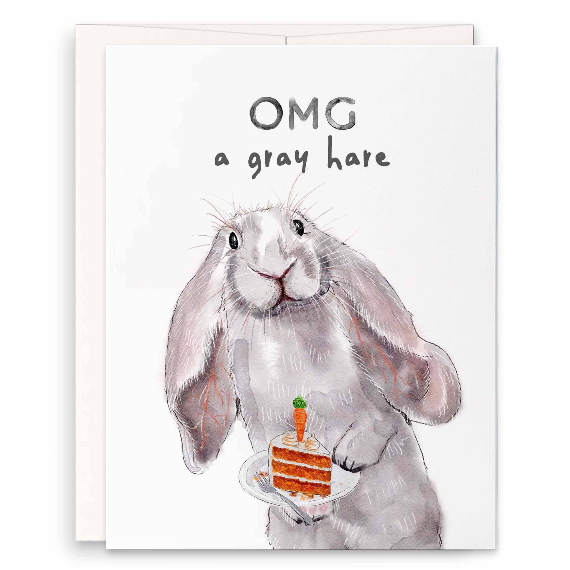 Gray Hare - Funny Birthday Card