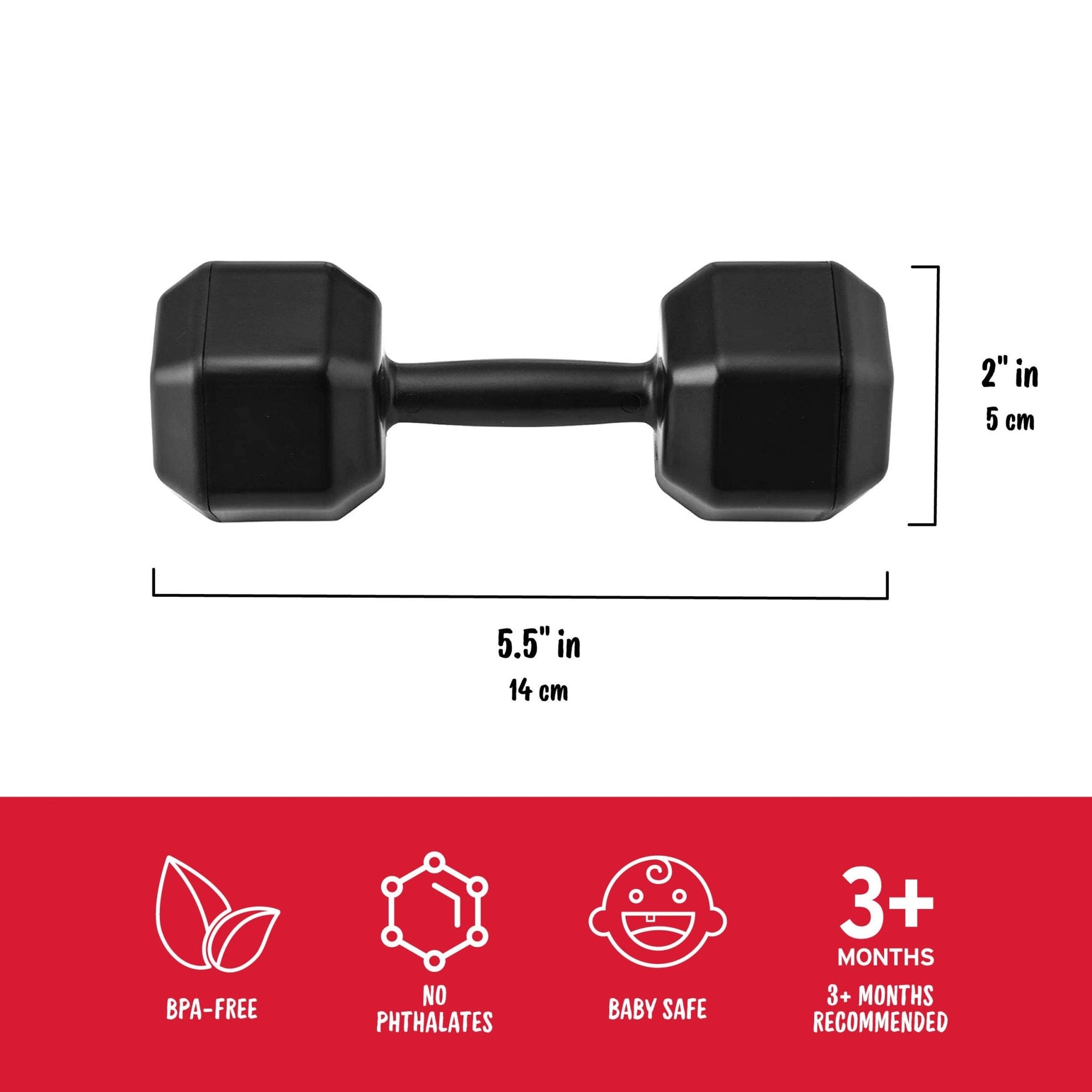 Baby Dumbbell Rattle - Box Turtle