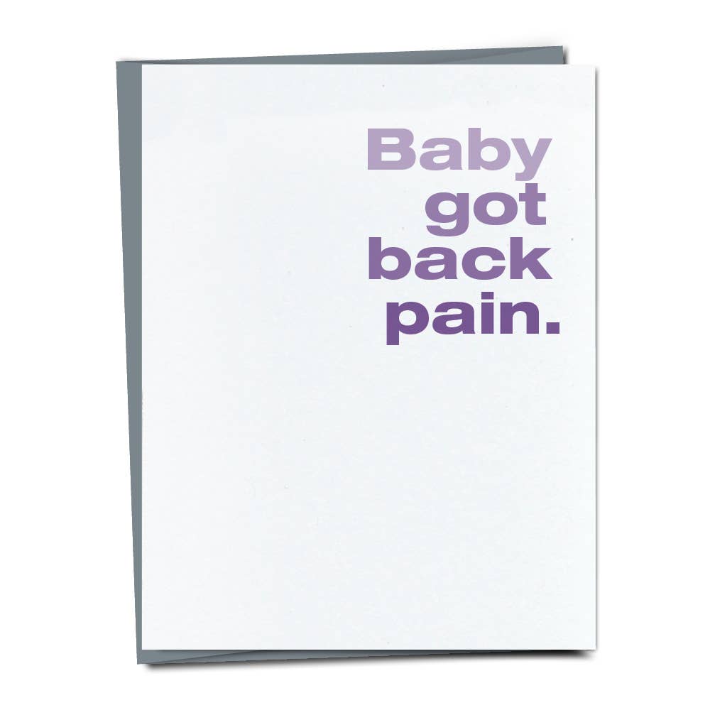 Baby Got Back Pain Card - Box Turtle