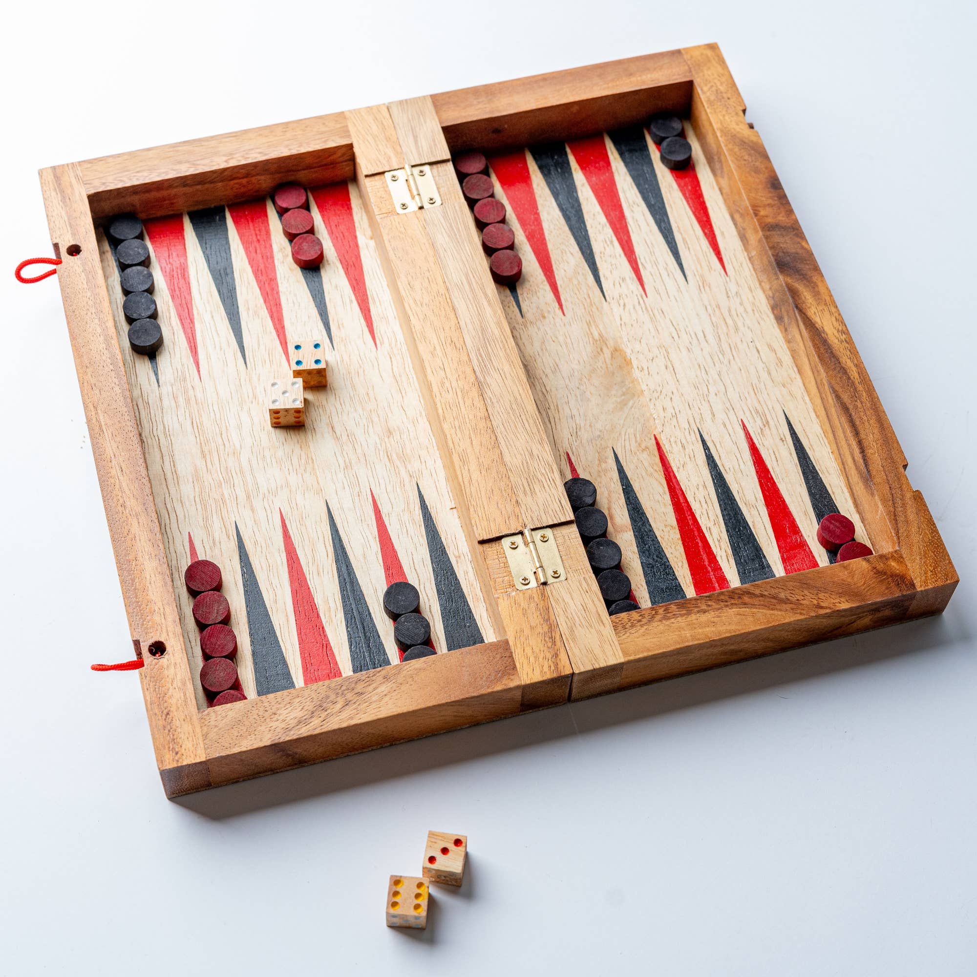 Backgammon Mangowood Game Set - Box Turtle