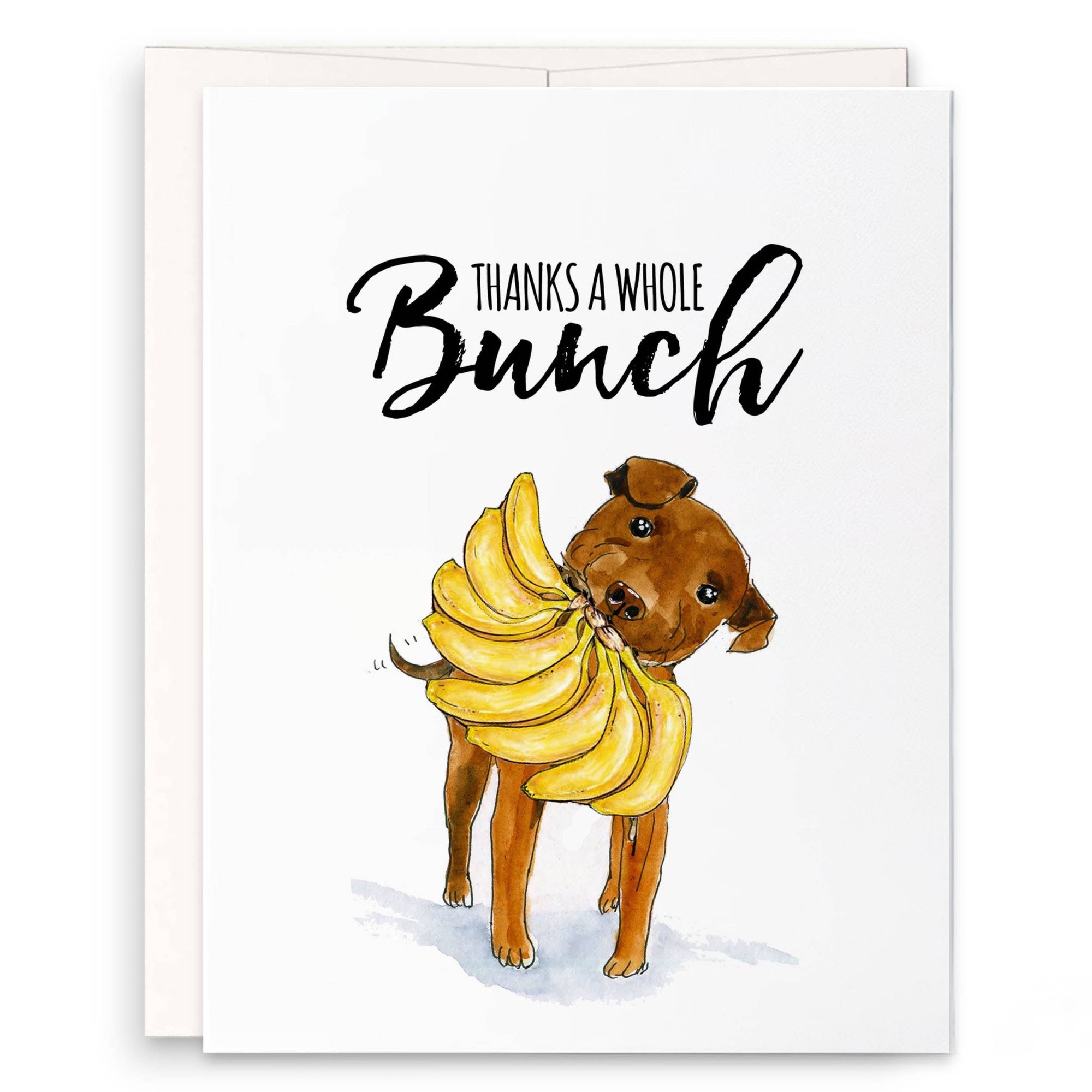 Banana Bunch Thanks - Funny Thank You Card - Box Turtle
