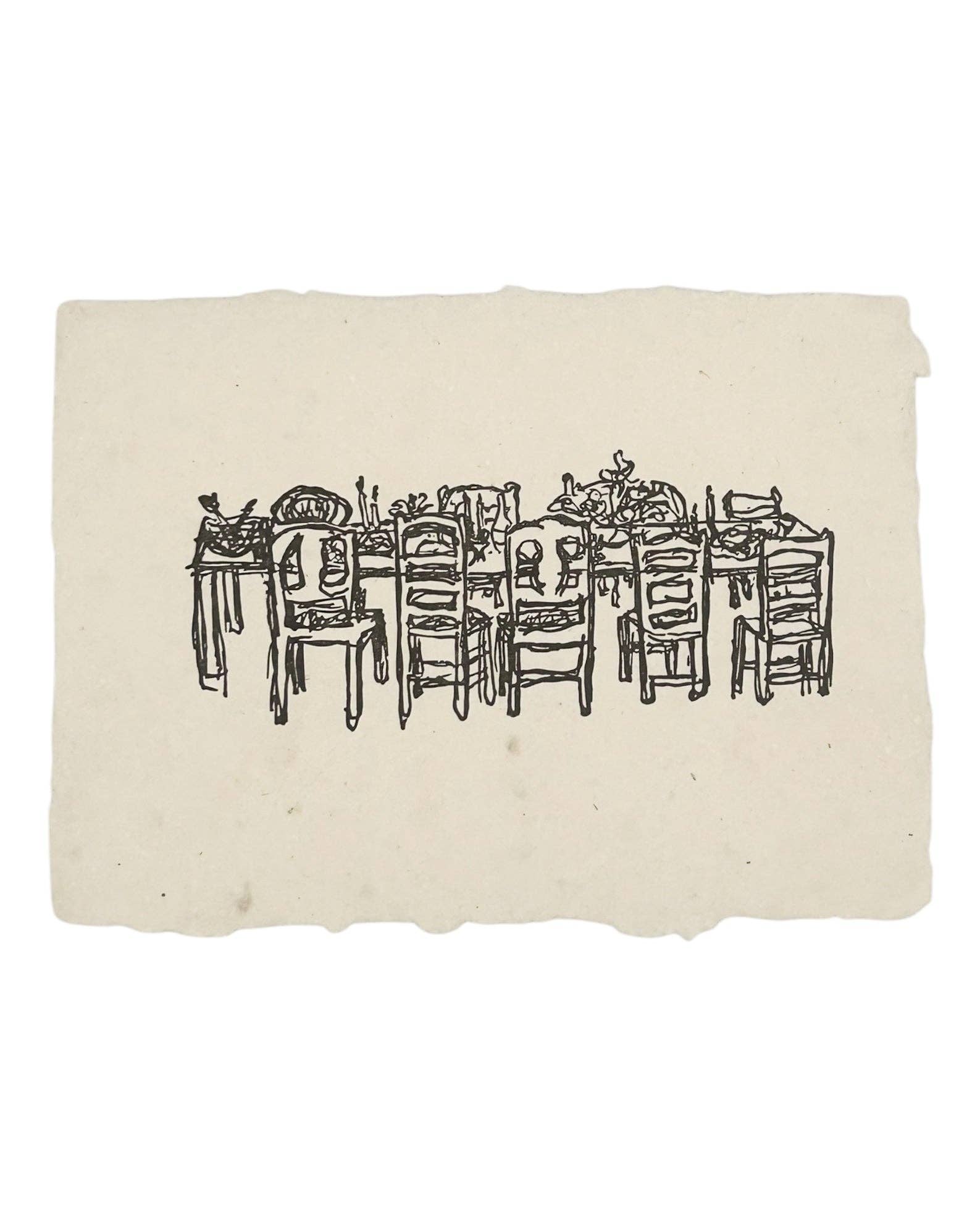 Banqueting Table Art Print - Box Turtle