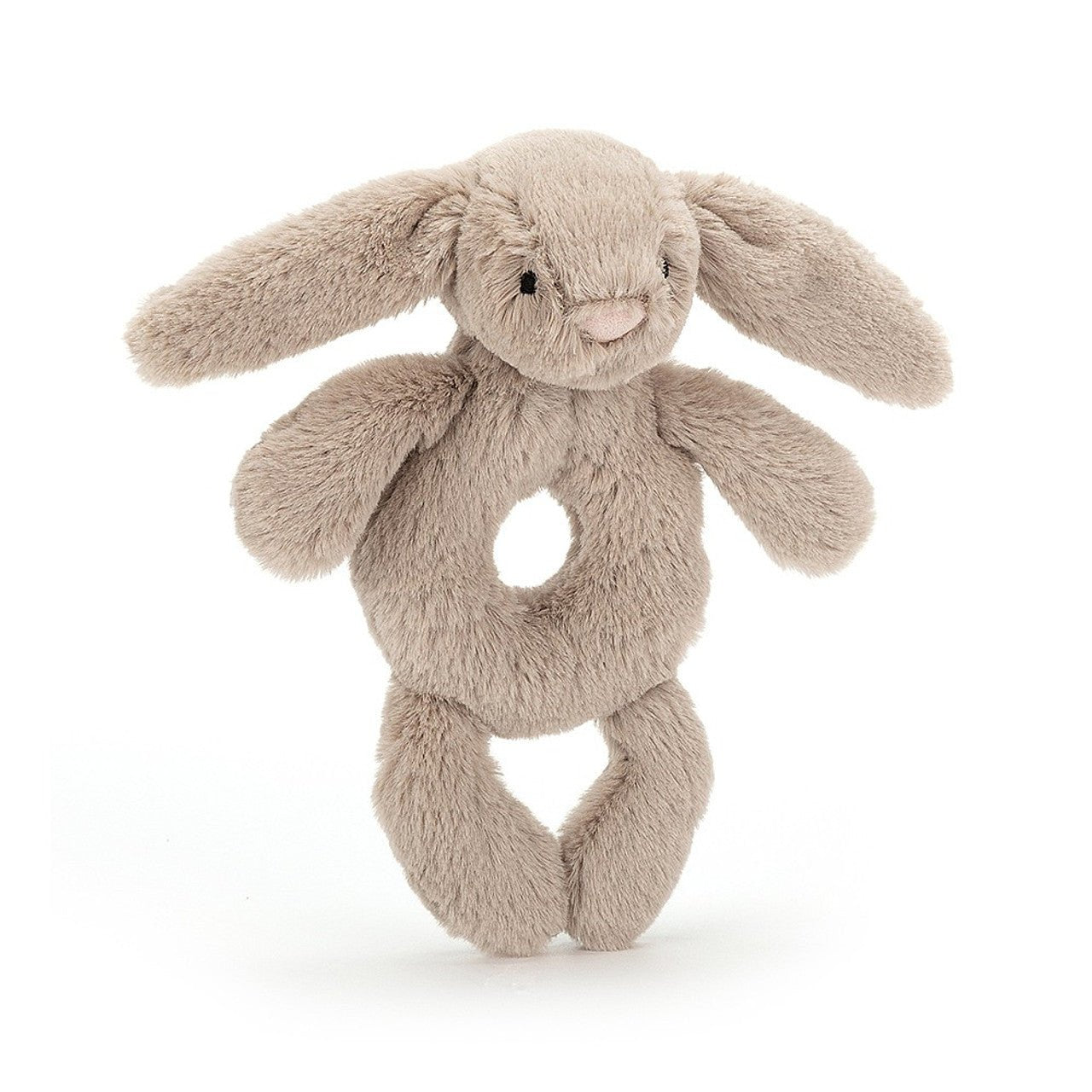 Bashful Beige Bunny Ring Rattle - Box Turtle