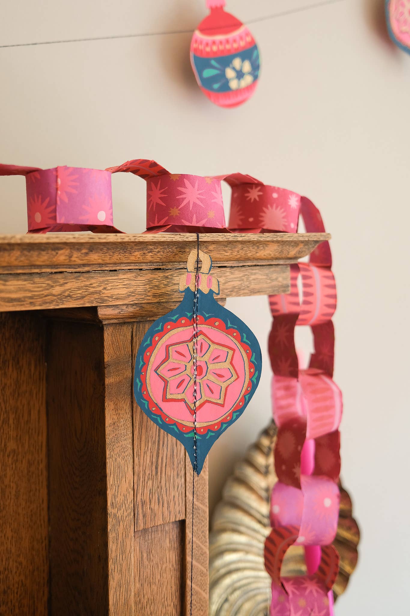 Baubles Sewn Garland - Box Turtle