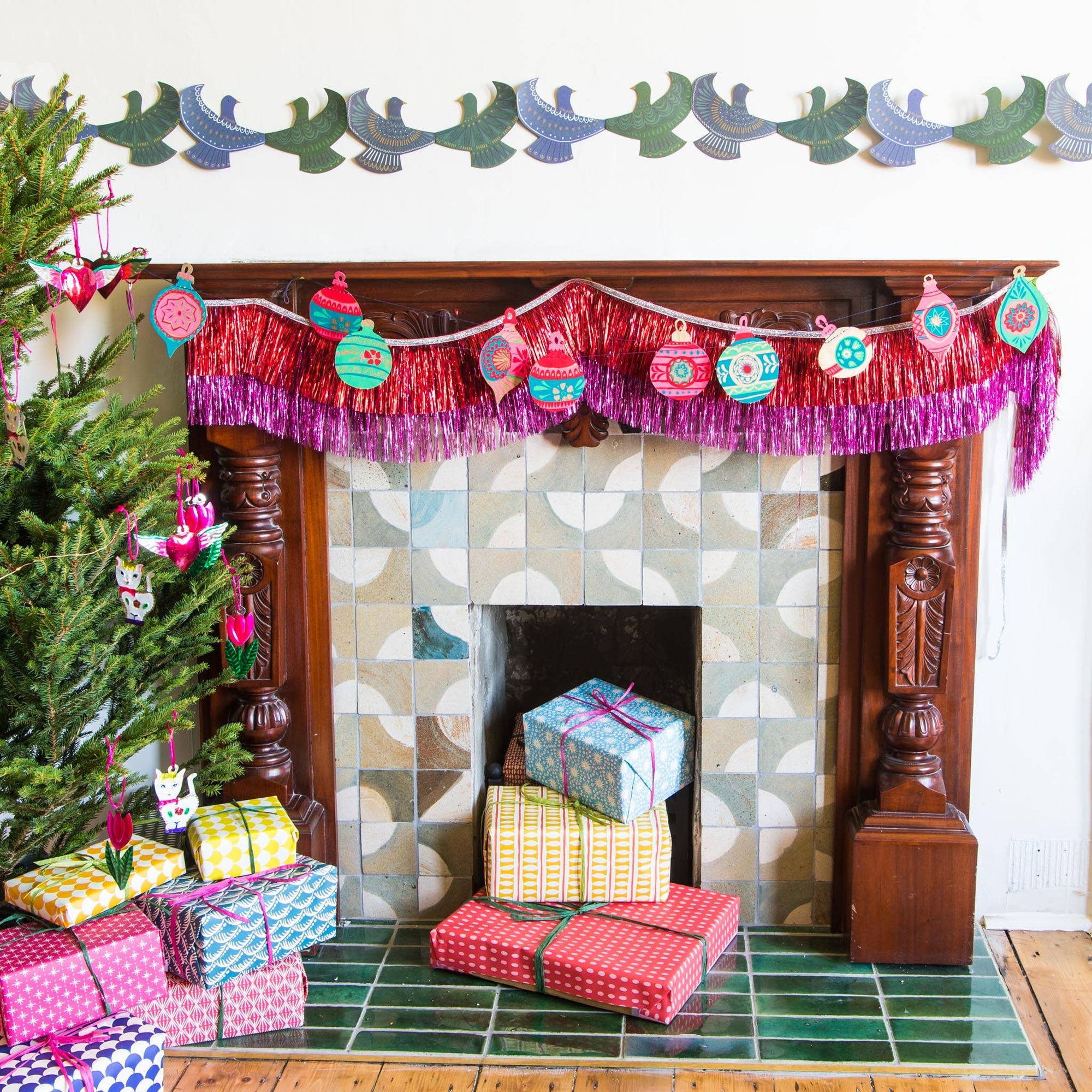 Baubles Sewn Garland - Box Turtle