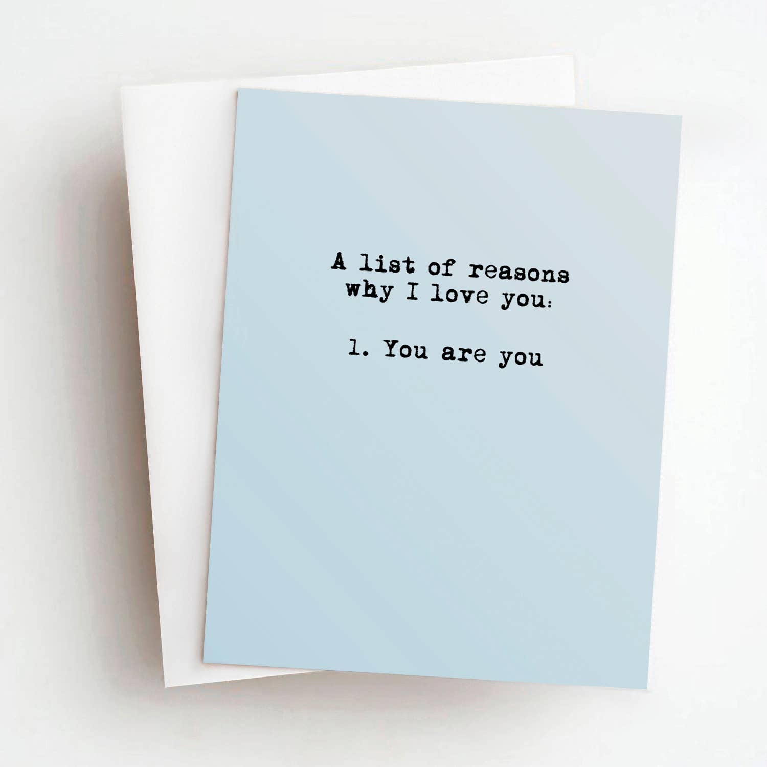 List Of Reasons Love Card