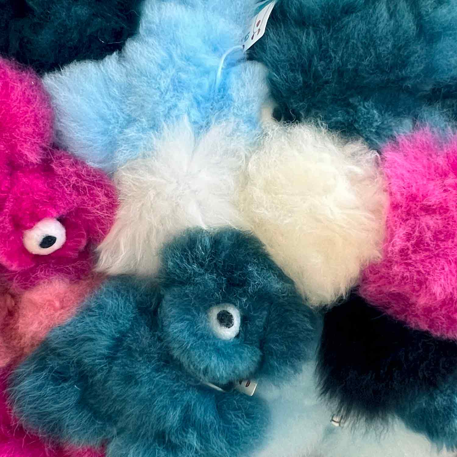 Light Blue Alpaca Fur Bear Plushie