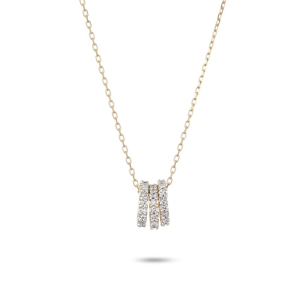 Bead Party Diamond 3s Company Necklace (3 Diamond Beads) - Box Turtle